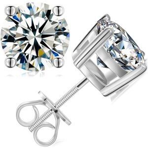 18k 1cttw Diamond Solitaire Earrings